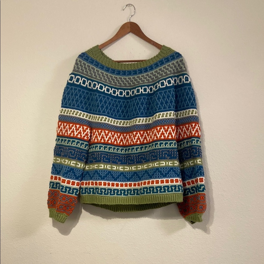Multicolor Striped Knit Sweater